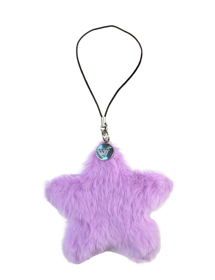 Purple Fluffy Star Charm Accessory