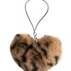 Fuzzy Leopard Heart w/ WF Charm Accessory