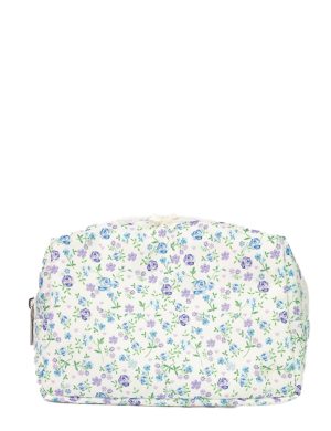 Lilac and Blue Floral Perfect Pouch