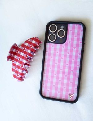 Emi Jay x Wildflower Big Effing Clip in Red Gingham Hearts