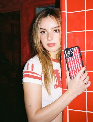 Red Gingham Hearts iPhone Case