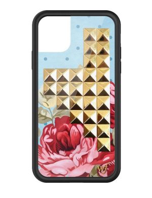 Blue Floral Stud iPhone Case