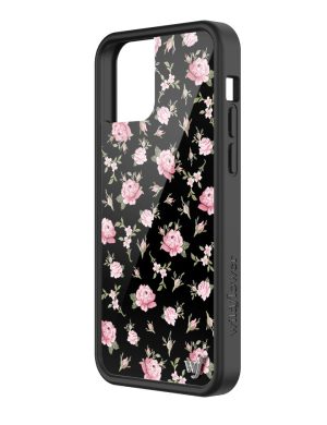 Black and Pink Floral iPhone Case