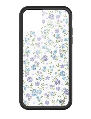 Lilac and Blue Floral iPhone Case