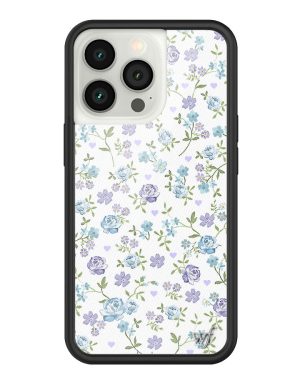 Lilac and Blue Floral iPhone Case