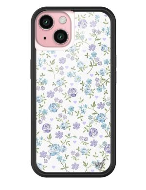 Lilac and Blue Floral iPhone Case