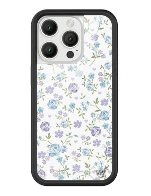 Lilac and Blue Floral iPhone Case
