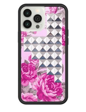 Pink Floral Stud iPhone Case